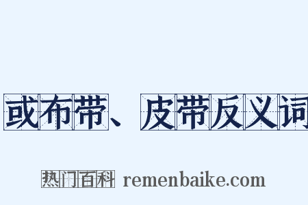 或布带、皮带反义词是什么意思的图片